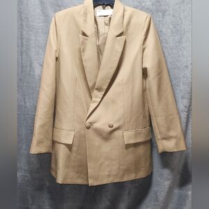 Women's ASOS Design lined blazer, khaki color, size 2